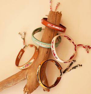 Bracelets Liberty et cuir pour femme
