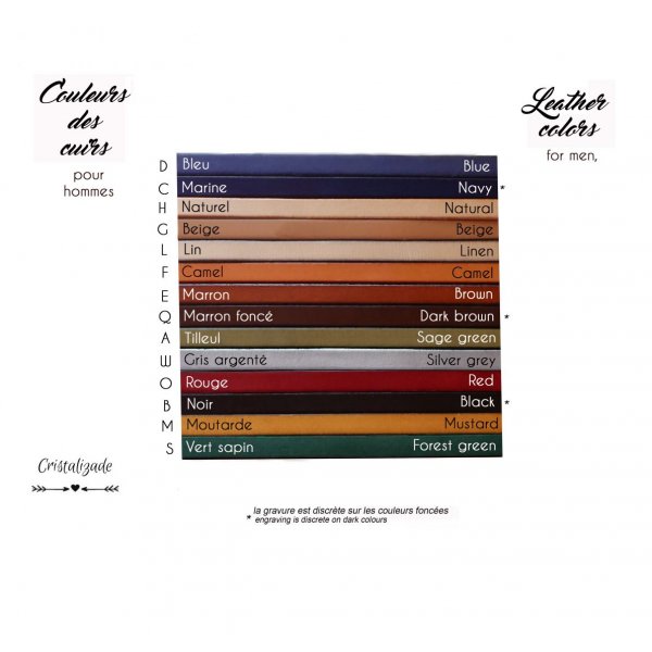 Bracelet cuir homme aux carr&eacute;s martel&eacute;s en m&eacute;tal &agrave; personnaliser