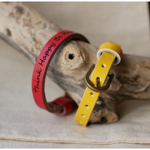 Bracelet cuir gravé simple tour à personnaliser mixte adulte enfant