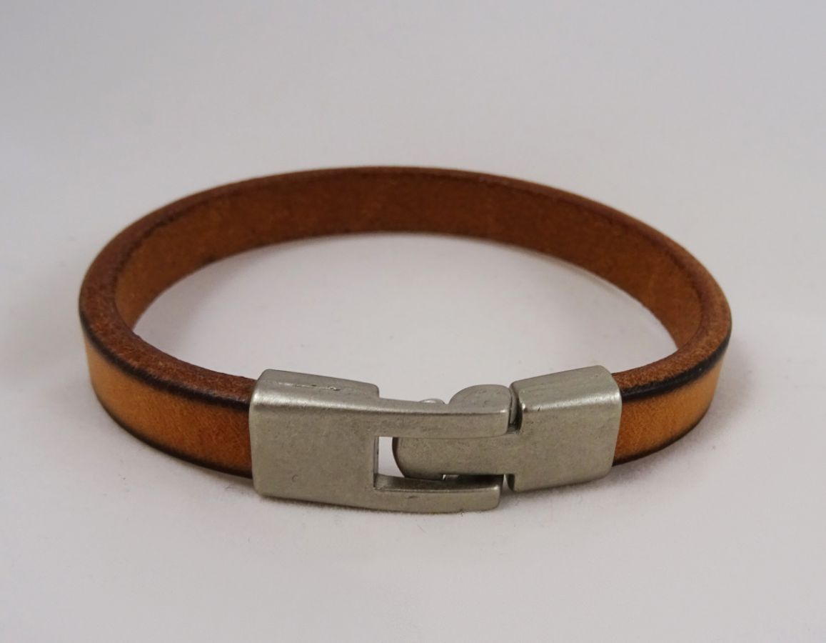 Bracelet cuir Camel Homme gravé cadeau personnalisé