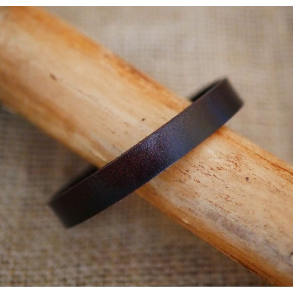 Bracelet cuir Marron foncé épais personnalisable 