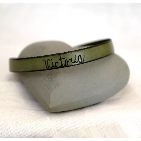 Bracelet cuir personnalisable par écriture manuscrite en simple, double ou triple tour
