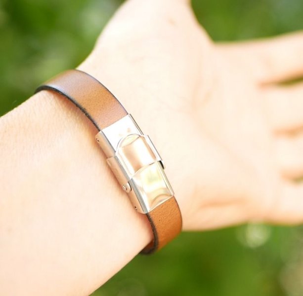 Bracelet cuir personnalisable par écriture manuscrite en simple, double ou triple tour