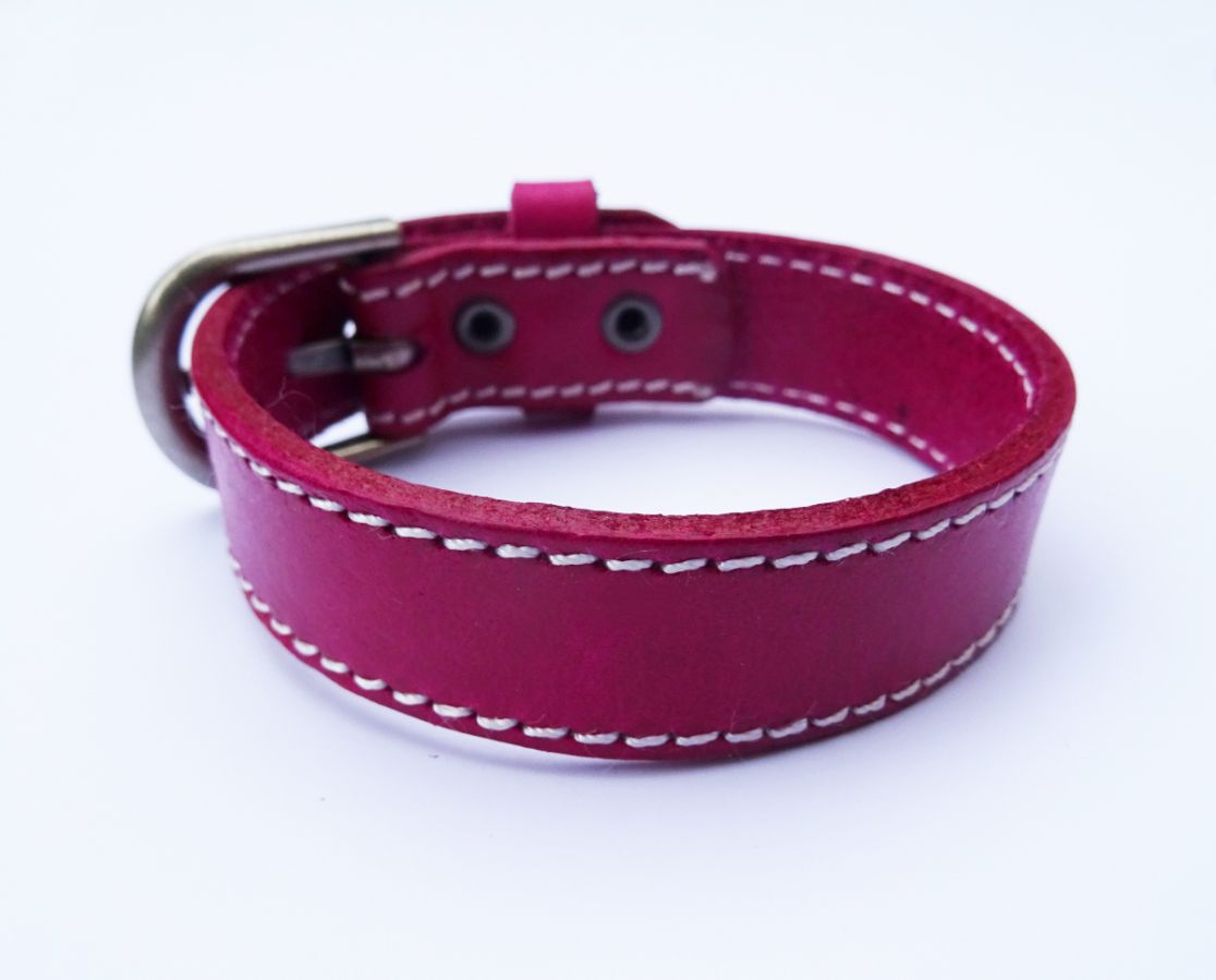 Bracelet en cuir Rubis couture à personnaliser