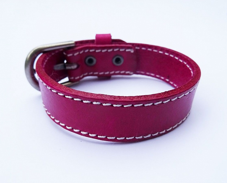 Bracelet en cuir Rubis couture &agrave; personnaliser