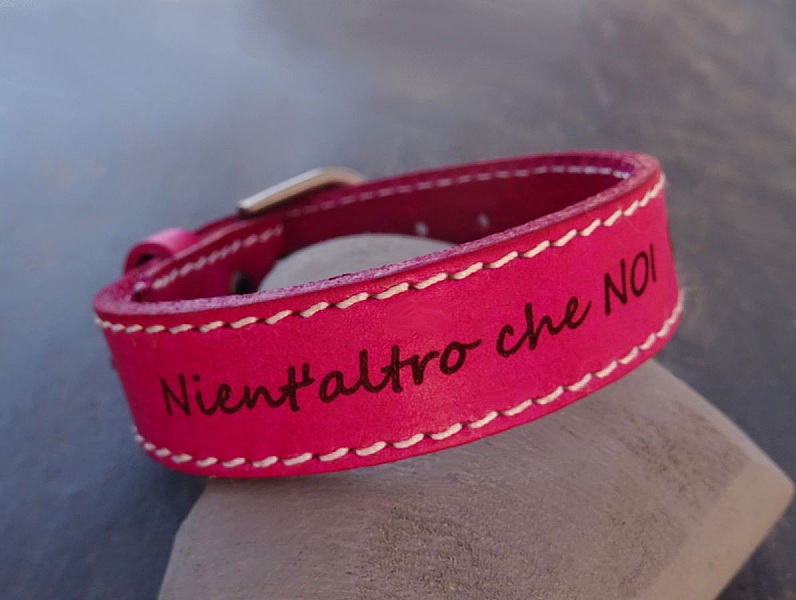 Bracelet en cuir Rubis couture &agrave; personnaliser