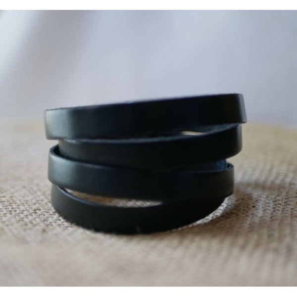 Bracelet cuir 4 tours de poignet pour homme personnalisable par gravure