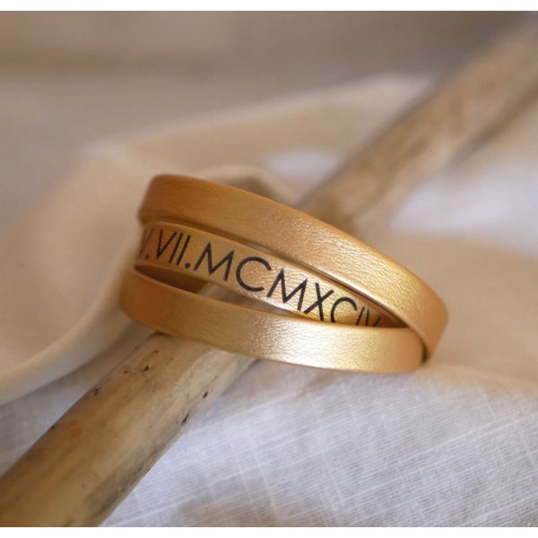 Bracelet cuir triple tours homme ou femme à personnaliser fermoir ajustable