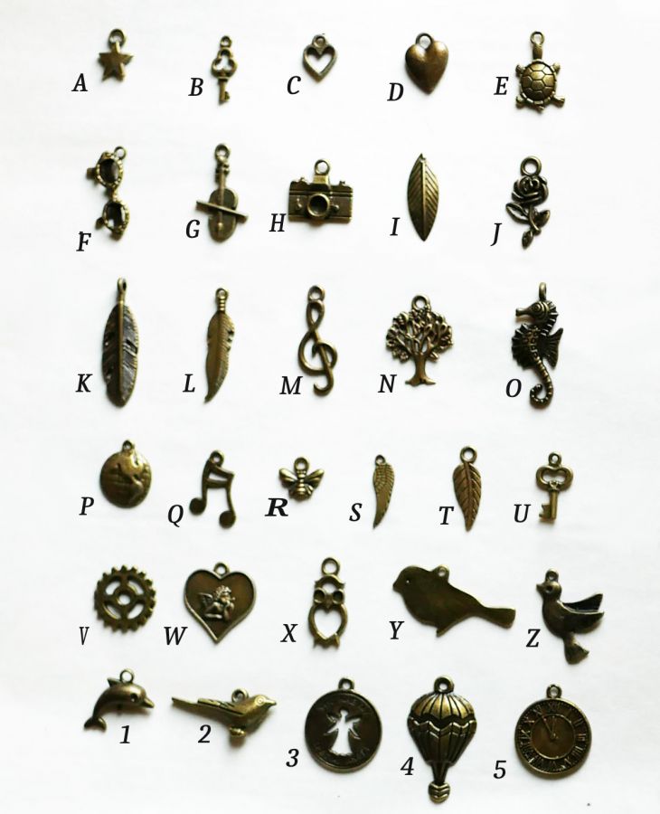 Bracelet cuir à breloques personnalisable bronze vielli 