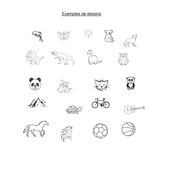 Bracelet enfant en cuir personnalisé gravé prénom encadré de dessins au choix
