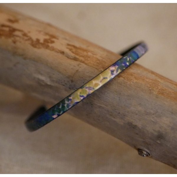 Bracelet femme en cuir fin imprim&eacute; Impressioniste