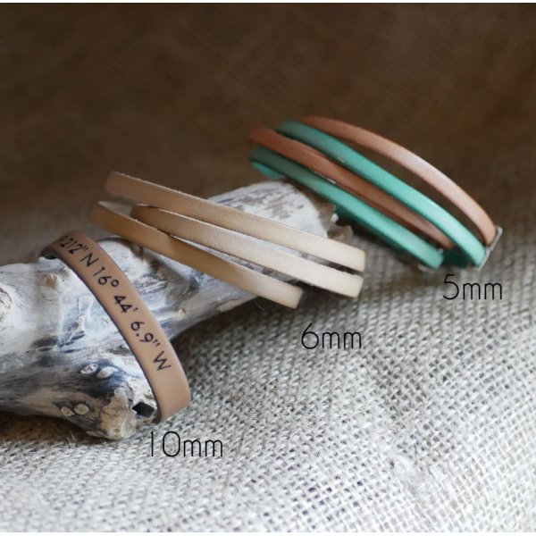 Bracelet femme en cuir 3 tours personnalis&eacute; largeur moyenne