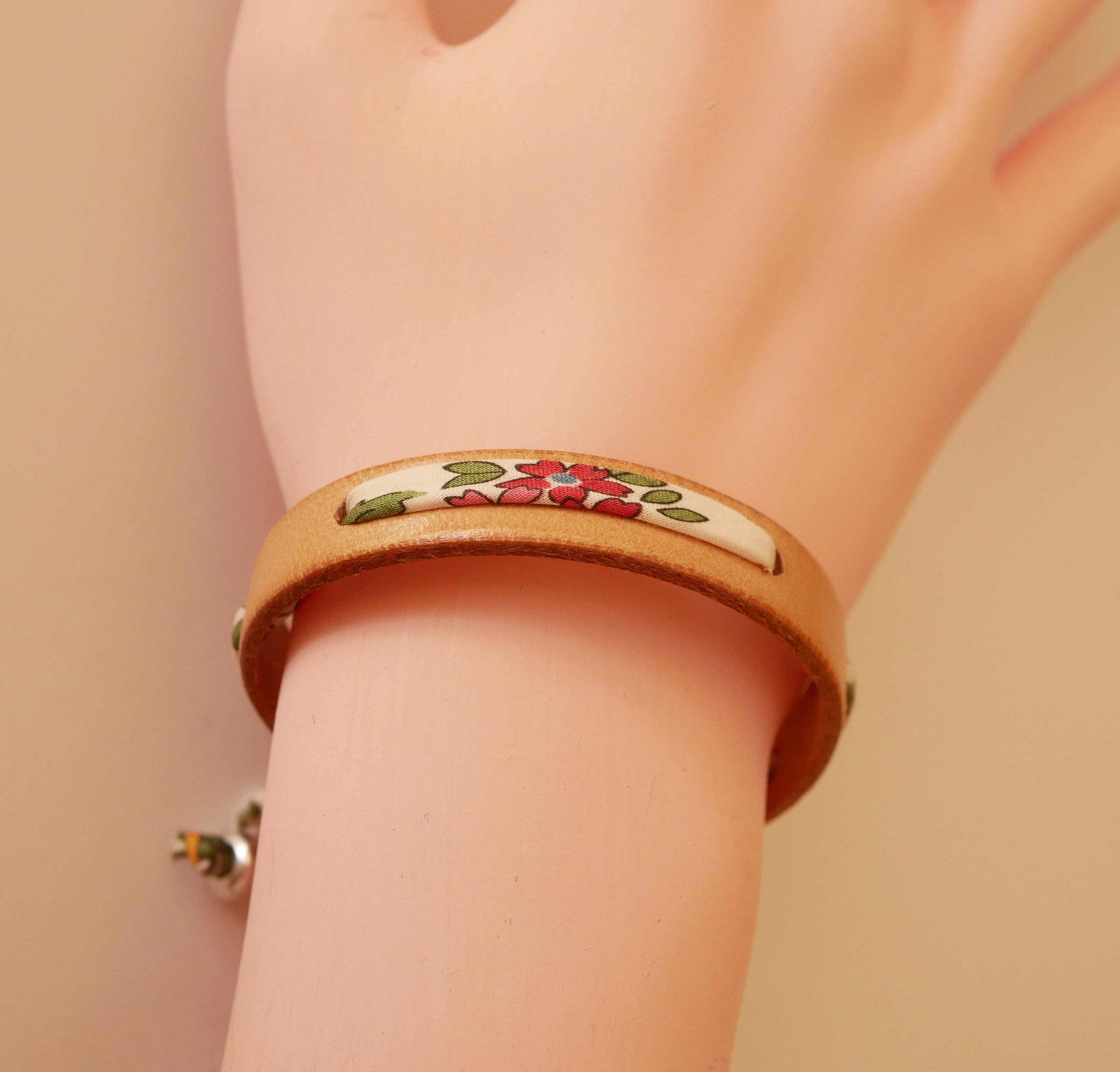 Bracelet Florâme à personnaliser cordon Liberty et couleur cuir