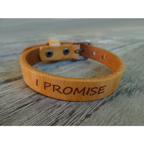 Bracelet Homme en cuir Naturel gravé à personnaliser 