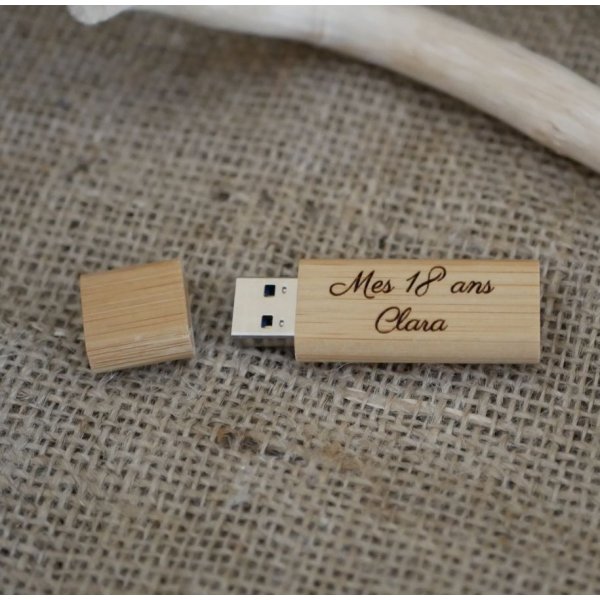 Coffret cadeau homme clé usb gravée+ bracelet cuir personnalisable + porte clé macramé 