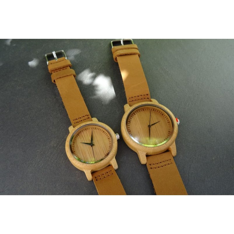 Duo Montres bois pour homme et femme à personnaliser