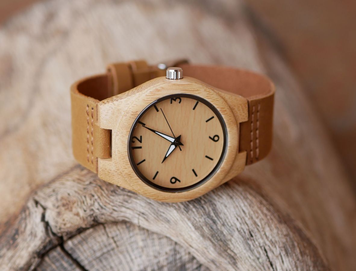 Montre en bois à graver petit cadran