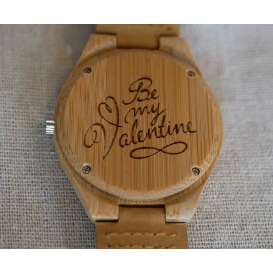 Montre en bois à graver petit cadran