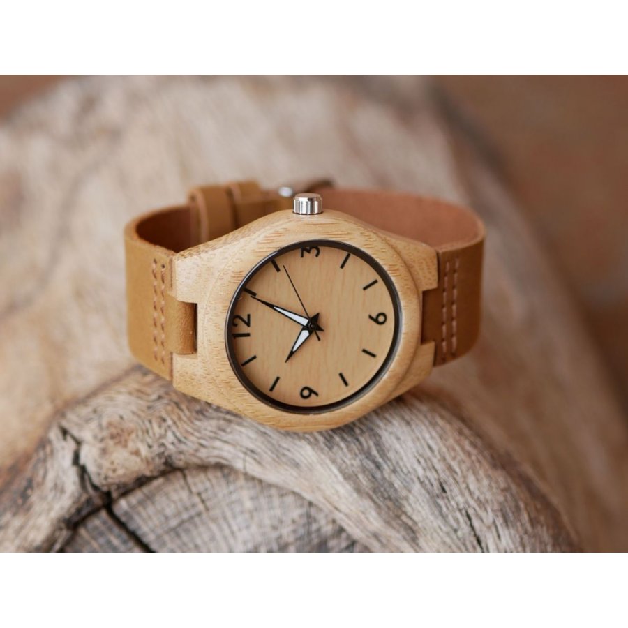 Montre en bois à graver petit cadran