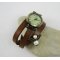 Montre bracelet cuir ange blancen perles