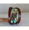 Montre bracelet cuir 3 tours pendentifs Turquoise