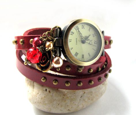 Montre Softech Femme Cuir Beige, Cadran Argenté Incurvé, Verre Rétro, étanche 30m