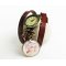 Montre cuir Marron cabochon Gourmand chocolat