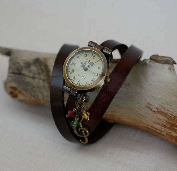 Montre triple cuir musique Rasta Reggae