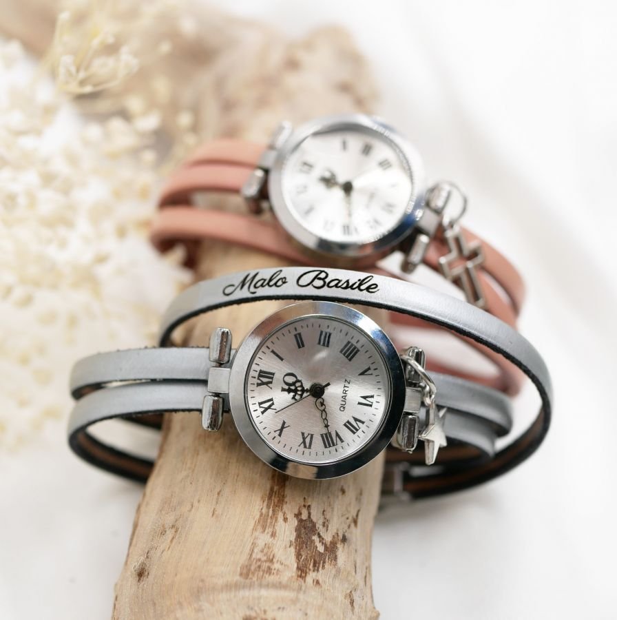Montre avec on sale bracelet cuir