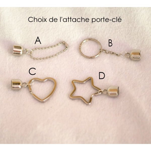 Porte-clefs en cuir personnalisable nom téléphone message