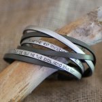 Bracelet à personnaliser multi-tours en cuir en duo pour femme ou homme