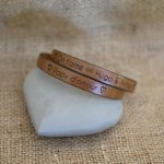 Bracelet cuir double tours homme papa personnalisable par gravure