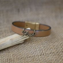 Bracelet femme cuir Love personnalisable 