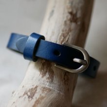 Bracelet Homme en cuir Bleu gravé à personnaliser 