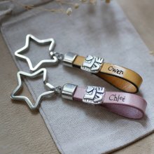 Porte-clés Love en cuir personnalisable par gravure Saint Valentin