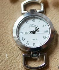 1. Cadran fond blanc, verre plat